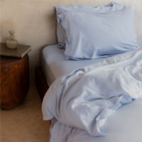 Tencel dekbedovertrek licht blauw 200 x 220 cm - Afbeelding 2