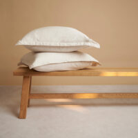 Tencel kussensloop beige 50 x 70 cm zonder volant - Afbeelding 2