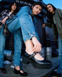 Squared Mary Jane Pumps Black made of Grape Leather - Afbeelding 18