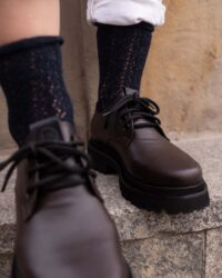 Women's Chunky Derbs No 2 Chocolate - Afbeelding 15