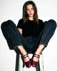 Cherry Mary Jane Pumps burgundy ballerinas - Afbeelding 17