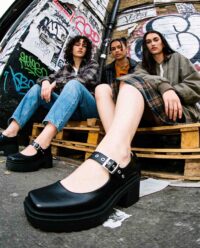 Squared Mary Jane Pumps Black made of Grape Leather - Afbeelding 11