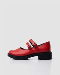Twin Mary Jane grape leather ballerinas with double strap - Afbeelding 7