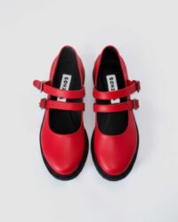 Twin Mary Jane grape leather ballerinas with double strap - Afbeelding 5