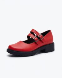 Twin Mary Jane grape leather ballerinas with double strap - Afbeelding 6